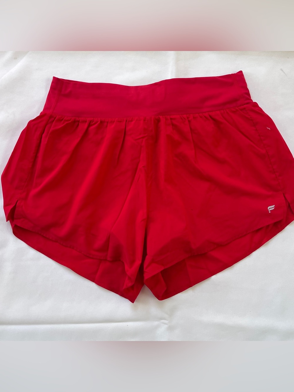 Fabletics Bright Red High-Waist Athletic Shorts